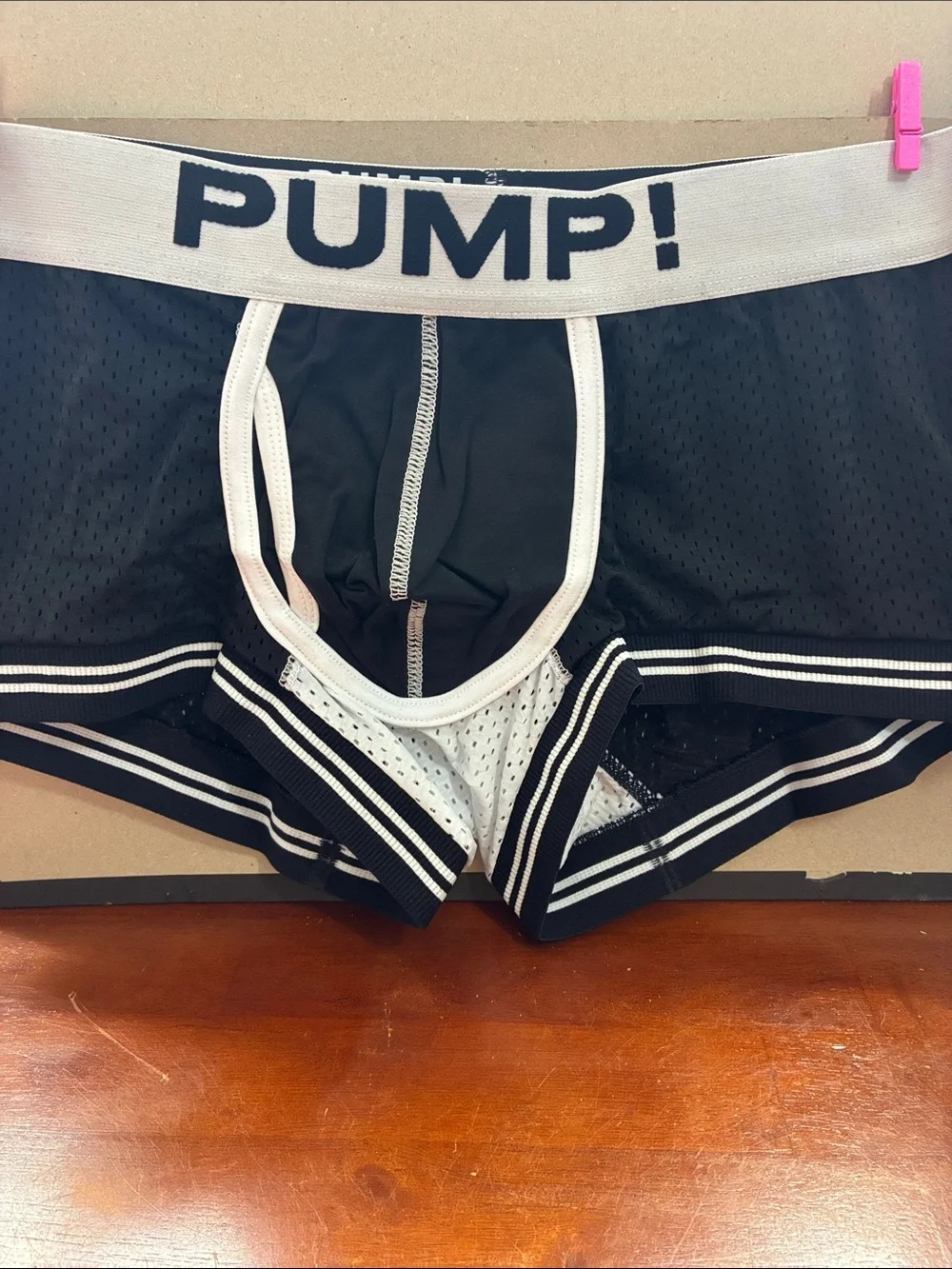 Black Boxer Briefs with White Trim